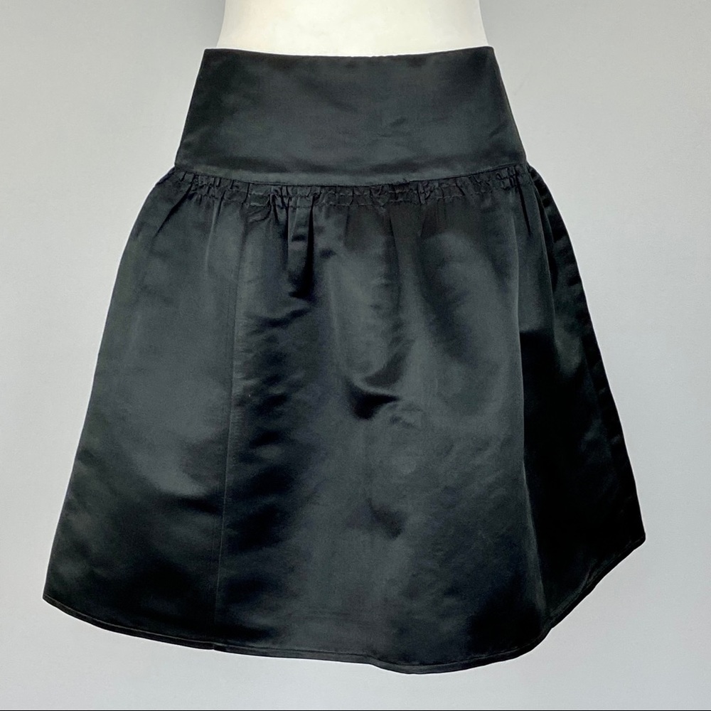 Nanette Lepore Black Silk Formal A Line Skirt 2